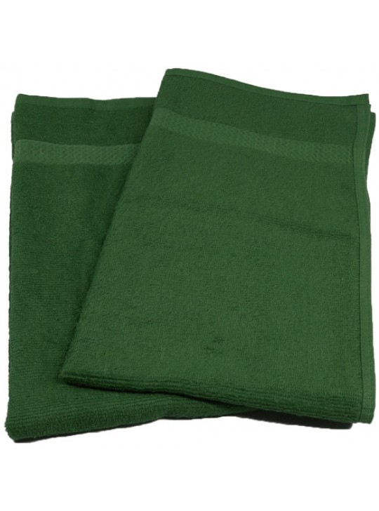 Bleach Resistant Salon Towel with Cam Border 16" x 28" #2.50Lbs/dz color: GREEN 12/Pack